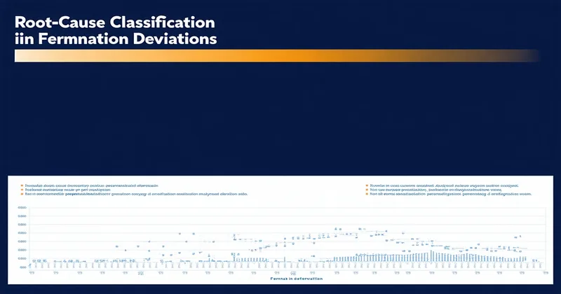 Bioreactor parameter trend chart illustrating root-cause classification methodology for fermentation deviations